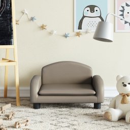 Canapea pentru copii, cappuccino, 50x40x30 cm, piele ecologica GartenMobel Dekor