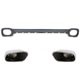 Difuzor bara spate BMW X6 F16 V8 cu ornamente evacuare M-Tech Design