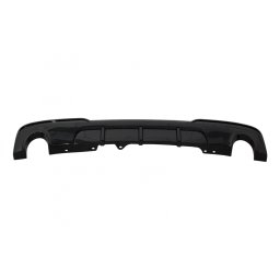 Difuzor aer BMW F10 F11 cu evacuare dubla, M-Technik, negru lucios