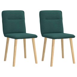 Scaune de bucatarie, 2 buc., verde închis, material textil GartenMobel Dekor