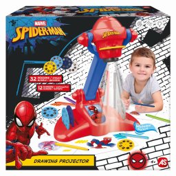 Proiector de desen Spider-Man pentru copii, 32 modele si 12 markere