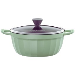Oală BUYDEEM CP152-CG, 4,5 L, strat antiaderent, încălzire rapidă, compatibilă cu plitele cu inducție, verde
