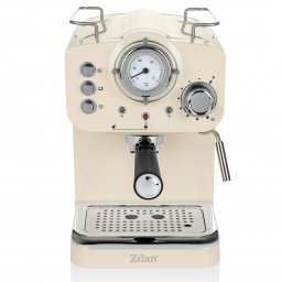 Espressor ZILAN ZLN2992, 1100 W, 15 bar, 1,25 l, Preparare dubla, Portafiltru, Spuma de lapte calda si rece, Reglare temperatura, Crem