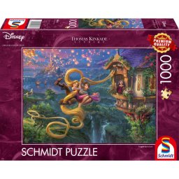 Schmidt Spiele Thomas Kinkade Studios: Disney Dreams Collection - Rapunzel Tangled up in Love, Puzzle 1000 pieces