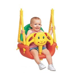 Leagan convertibil 3 in 1 ecotoys - portocaliu cu verde