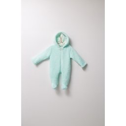 Salopeta plusata de iarna pentru bebelusi, tongs, captusita cu fermoar, verde (marime: 0-3 luni)