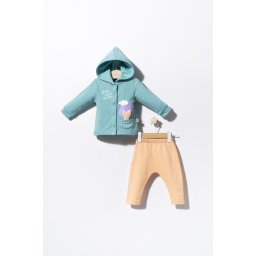 Set de trening cats pentru bebelusi, tongs baby (culoare: turcoaz, marime: 6-9 luni)