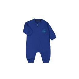 Salopeta cu maneca lunga nou nascut albastru, tongs baby (marime: 3-6 luni)