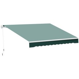 Copertina verticala rulanta Re-Bloom, poliester/aluminiu, 250x200 cm, unghi reglabil 5-45°, manivela 41.4x160 cm, verde - Verificat A · Re-Bloom