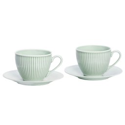 DALIA PISTACHIO Serviciu ceai/cafea portelan 6 persoane 250 ml