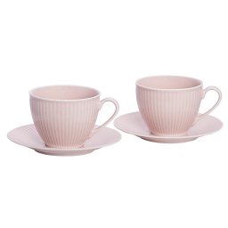 DALIA ROSE Serviciu ceai/cafea portelan 6 persoane 250 ml