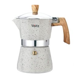 Aparat de cafea cubanez Oliver Voltz Verona OV51173I9, 9 cești, aluminiu, inducție, crem