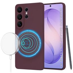 Husa de protectie Techsuit SoftFlex MagSafe compatibil cu Samsung Galaxy S26 Ultra, Plum Red