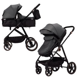 Carucior 2 in 1 F5 Gri, Reversibil cu Cadru din Aluminiu si Accesorii