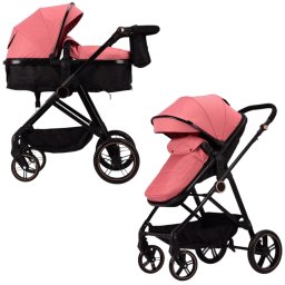 Carucior 2 in 1 F5 Rosu, Reversibil cu Cadru din Aluminiu si Accesorii