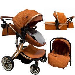 Carucior Multifunctional 3 in 1, F1 Cafea Forma de Ou Reversibil cu Scoica