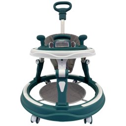 Premergator Multifunctional P8 Verde, pentru Primii Pasi cu Maner Parental