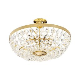 Lustră de cristal pe tijă VALERIE 6xE14/40W/230V 24K aurie Kolarz 960.16K.3