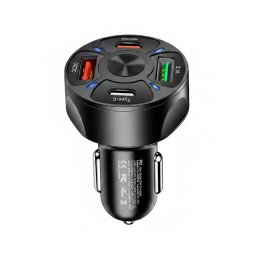Incarcator Auto QC 3.1A PD 20W 2 USB + 2 PD Fast Charger si incarcare rapida pentru orice telefon mobil