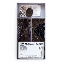 Ocheti cu saiba 4 mm, 500 buc culoare negru oxid Prym