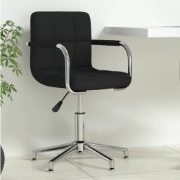 Scaun de birou pivotant, negru, material textil GartenMobel Dekor