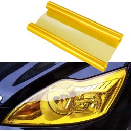 Folie protectie faruri si stopuri auto galbena Oracal, 62 cm, la metru