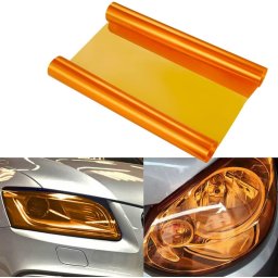 Folie protectie faruri si stopuri auto portocalie Oracal, 62 cm x 1 m
