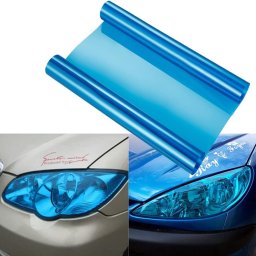 Folie protectie faruri si stopuri auto albastra Oracal, 62 cm x 1 m