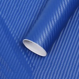 Folie colantare auto carbon 3D albastra, 3 m x 1,27 m, aspect fibra
