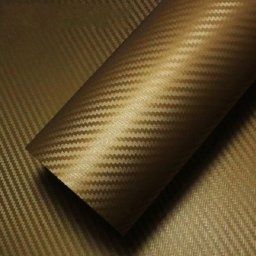 Folie colantare auto carbon 3D aurie, 3 m x 1,27 m, aspect premium