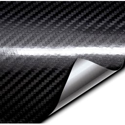 Folie colantare auto carbon 5D negru lucios 3m x 1,52m