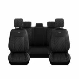 Set Huse Scaune Auto CED AUTO TRADE Piele Ecologica Universale Fata-Spate Diamond Design Negru