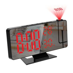 Ceas de masa DS 3718LW afisaj si proiectie efect oglinda alarma temperatura umiditate