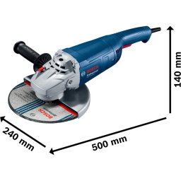Polizor unghiular GWS 20-230 J Professional, 2000W, 230mm, 6600 rpm, Albastru
