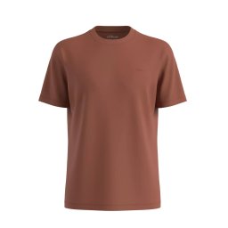 s.Oliver Tricou cu decolteu la baza gatului, barbati, din bumbac, Regular fit, Maro (SELECTATI MARIMEA: M)
