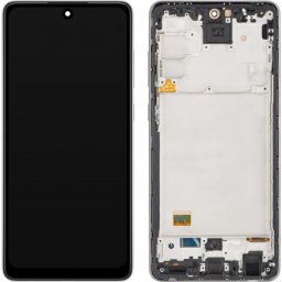 Display cu Touchscreen MP compatibil cu Samsung Galaxy A72 5G A726 / A72 A725, cu Rama, Negru