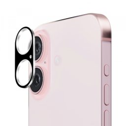 Folie de protectie Camera Spate Techsuit pentru Apple iPhone 16 Plus / 16, Sticla Securizata, Neagra
