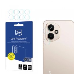 Folie de protectie Camera Spate 3MK Protection pentru Honor 400, Sticla Flexibila, Set 4 bucati, Transparenta