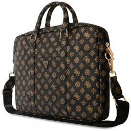 Geanta Guess Peony Triangle Logo pentru Laptop 16inch, Neagra