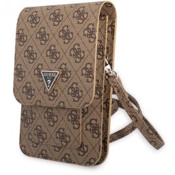 Geanta Universala pentru Telefon, Guess, 4G Triangle Logo, Maro