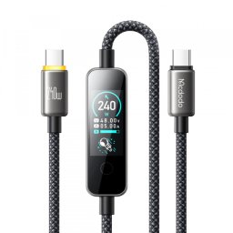 Cablu Date si Incarcare USB-C - USB-C McDodo CA-8750 Display, 240W, 1.2m, Negru