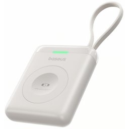 Baterie Externa Wireless Baseus EnerFill FW11 pentru Apple Watch Series, 1640mAh, 5W, 1 x QI, Alba E0205302
