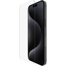 Folie de protectie Ecran Belkin ScreenForce UltraGlass 2 pentru Apple iPhone 15 Pro Max, Sticla Securizata, Full Glue OVA134zz
