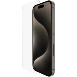 Folie de protectie Ecran Belkin ScreenForce TemperedGlass pentru Apple iPhone 15 Pro, Sticla Securizata, Full Glue OVA137zz