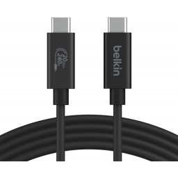 Cablu Date si Incarcare USB-C - USB-C Belkin Connect, 240W, 2m, Negru INZ004bt2MBK