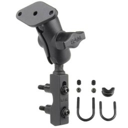 RAM® Suport rezervor frana/ ambreiaj motocicleta cu placa diamantata - scurt