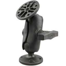 RAM® Suport dublu pentru bile din material compozit cu doua placi rotunde - scurt