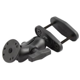RAM® 2.5" Suport de prindere pentru stalp patrat cu placa AMPS rotunda - brat scurt