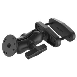 RAM® 3" Square Post Clamp Mount cu placa AMPS rotunda - brat scurt