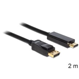 Cablu Delock DisplayPort Male - HDMI Male 2m gold negru